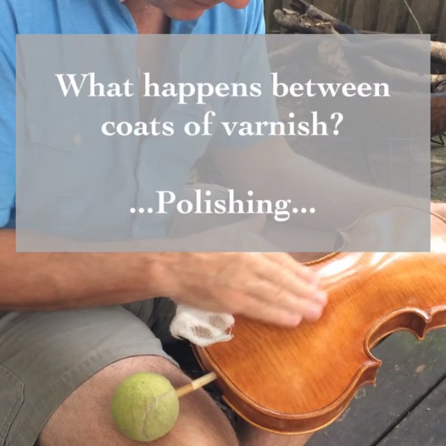 Polishing violin Edward. This is the first in a series of videos that illustrate the polishing process used between coats of violin oil varnish. The oil varnish comes from from violinvarnish.com. You can view the entire video at: https://www.youtube.com/watch?v=bDy-Sj9bm_c#newsbrunswick