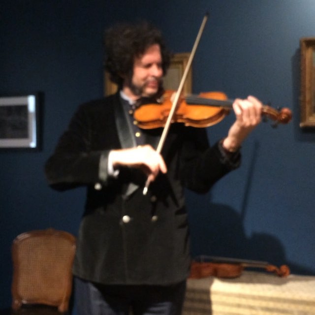 Video of Gregory Singer playing George.
This morning I met with Gregory Singer of Gregory Singer Fine Violins, http://www.singerviolins.com/. I had made an appointment through his shop manager Yoshiko Kamiya who I met a Riverside Orchestra rehearsal.
Gregory was most gracious, giving me over an hourof his precious time. He played Violins Helena and George alternating between his Italian violin. And a real treat of hearing him alternate playing between my violins, a Maggini, and a Filius Andreae (I might as well be compared with and target the best:-)).
To briefly summarize Gregory’s assesment of Helena and George, “These are professional violins”. During the hour Gregory and Yoshiko examined the workmanship, the varnish, and of course the tone. Gregory really liked the tonal quality of both violins.
Today I’m a very happy violin maker