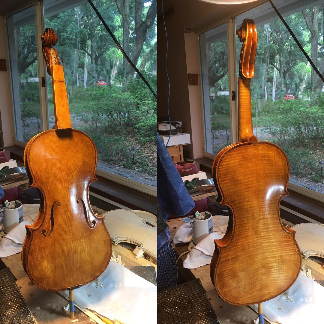 Violin Edward, I’m thinking one more very thin coat with some lamp black and he is ready to setup